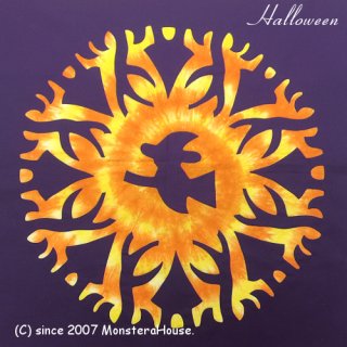 ハロウィンタペストリー ハロウィンパーティ開催中の千駄ヶ谷店舗 大きなサリーの壁画
