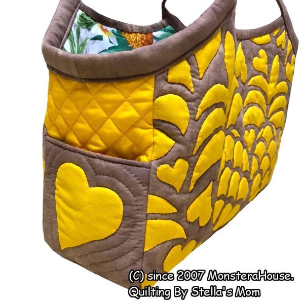 画像2: パイナップルのタウンバッグ(スクロールデザイン) (2)