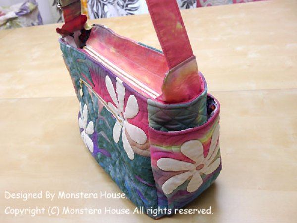 画像3: モンステラとティアレのポケット沢山ショルダーバッグ (3)