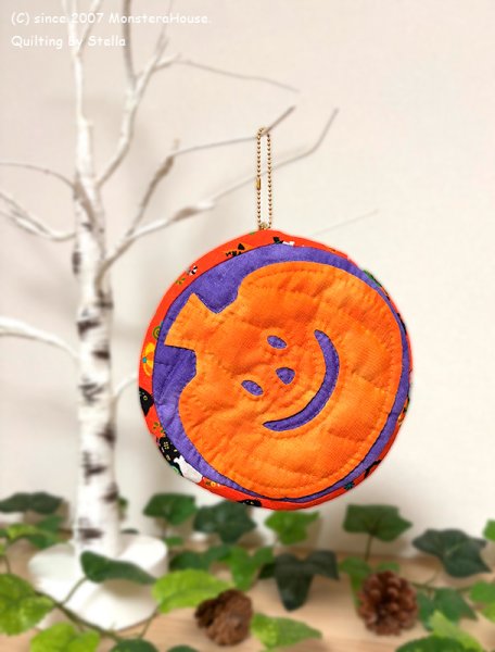 画像2: カボチャのサークルポーチ　ベース：アヤメむら (2)