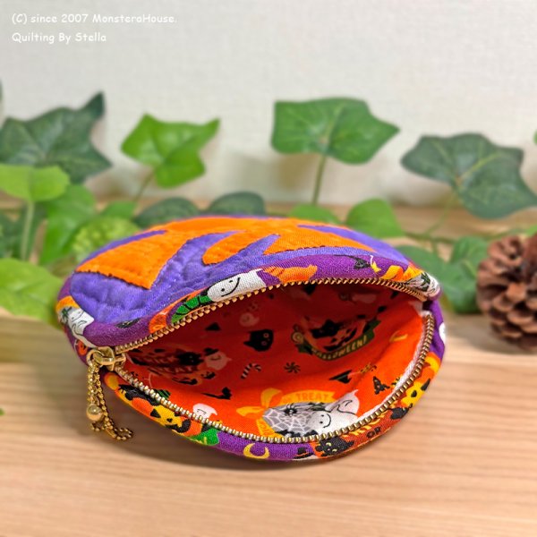 画像3: カボチャのサークルポーチ　ベース：アヤメむら (3)